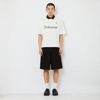Men Slim Fit Short Pants With Belt - Black - SM2607211B