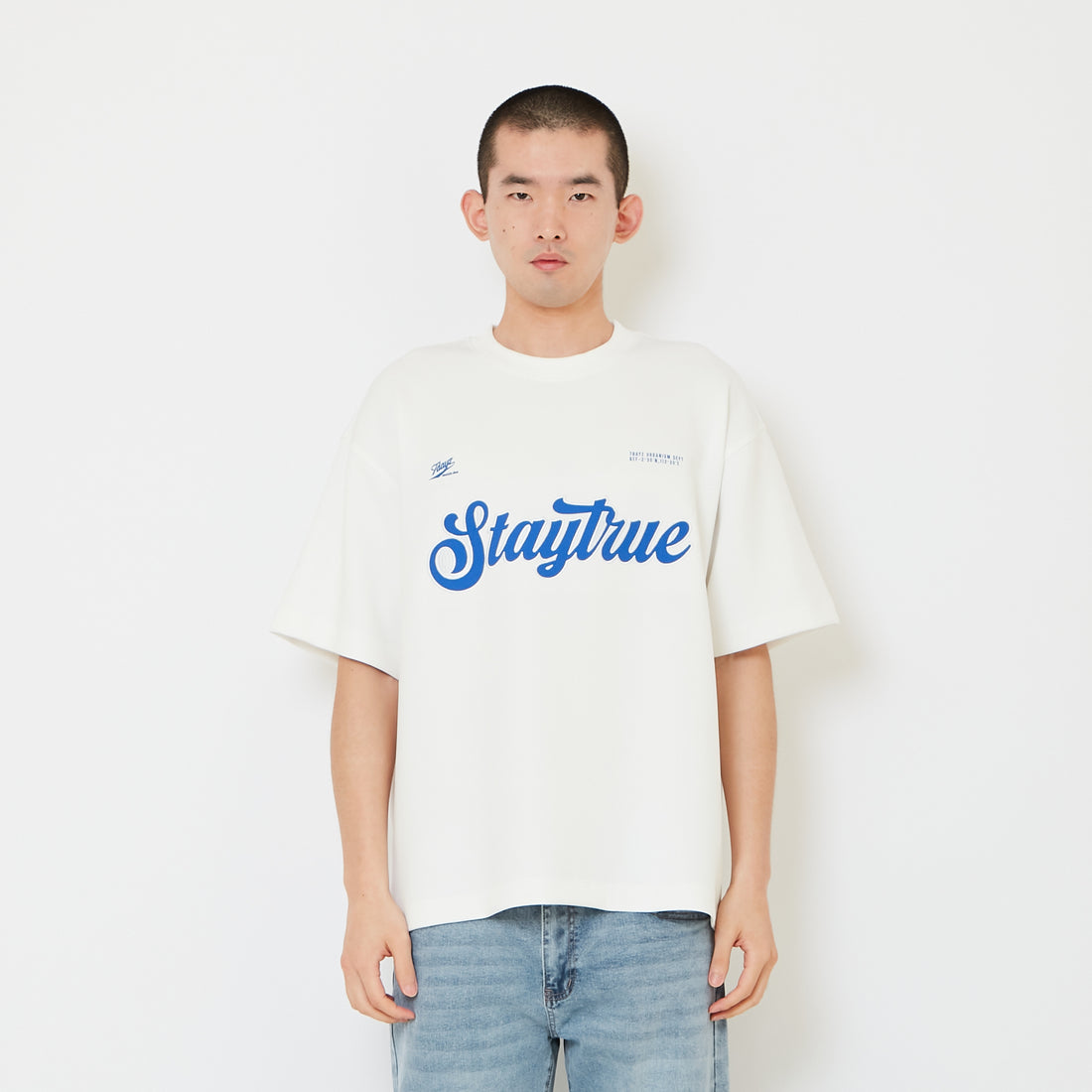 Men Embroidery Oversized Jersey Tee - SM2608114