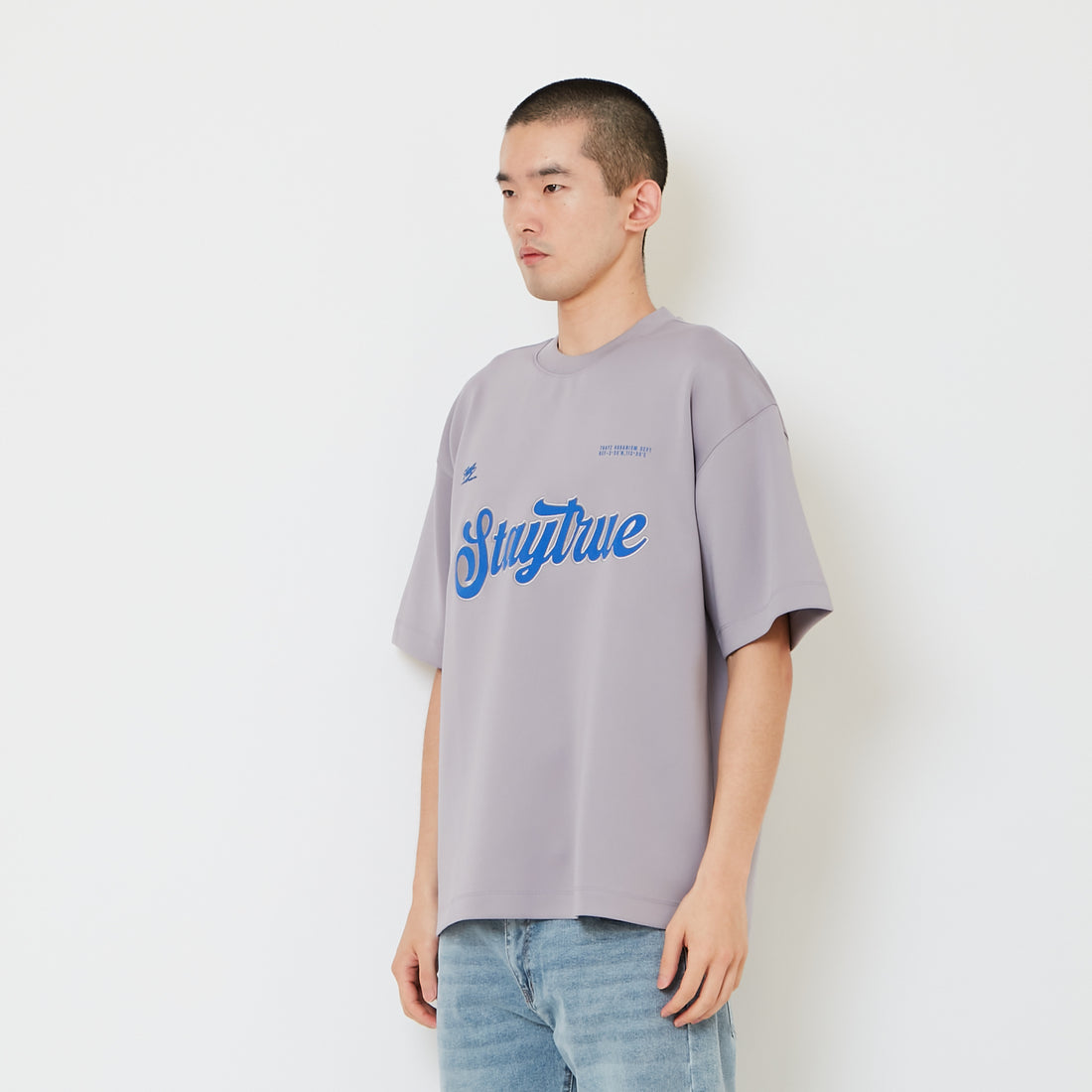 Men Embroidery Oversized Jersey Tee - SM2608114