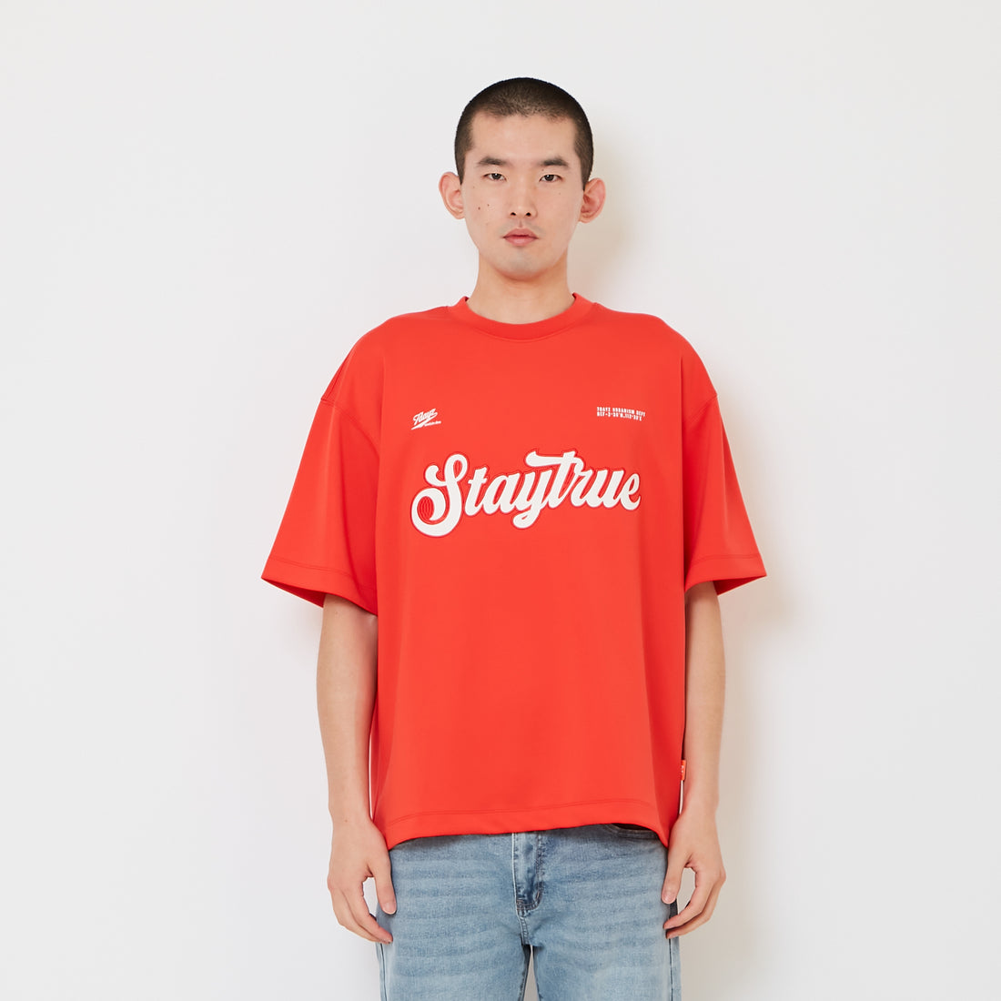 Men Embroidery Oversized Jersey Tee - SM2608114