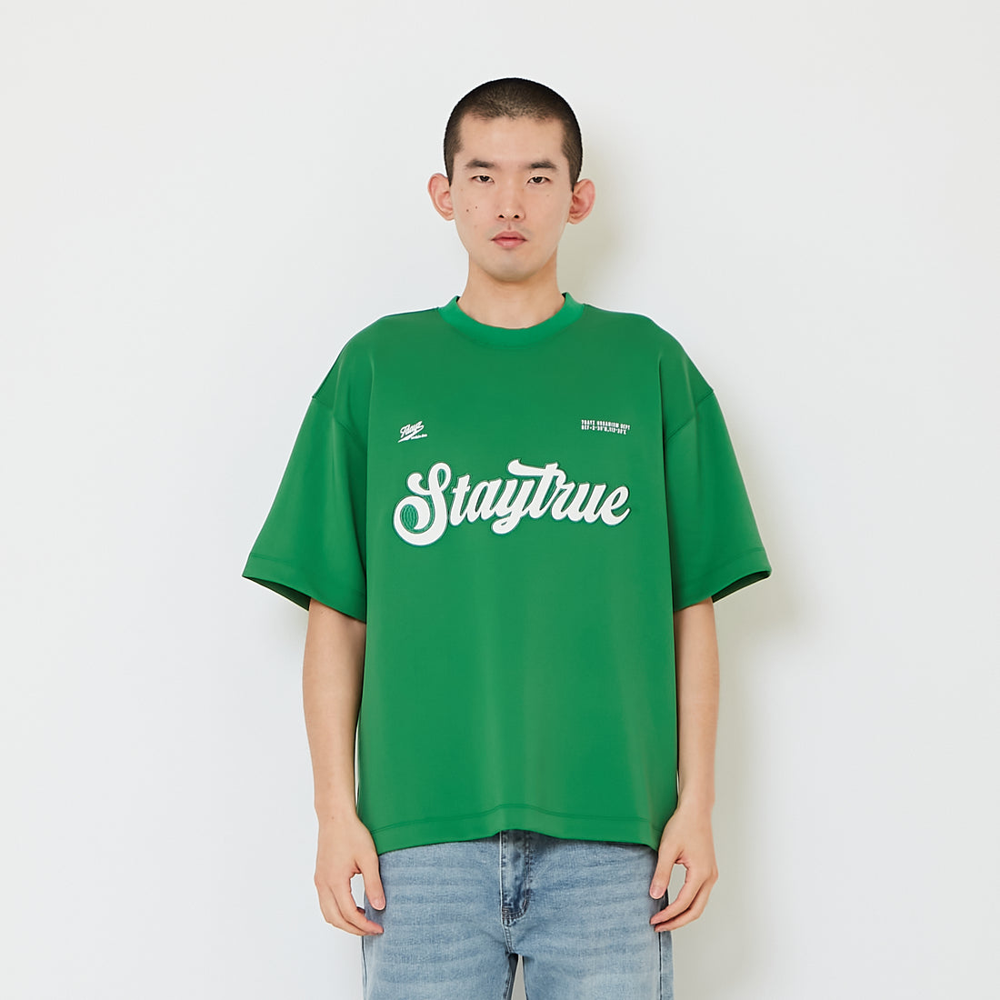 Men Embroidery Oversized Jersey Tee - SM2608114