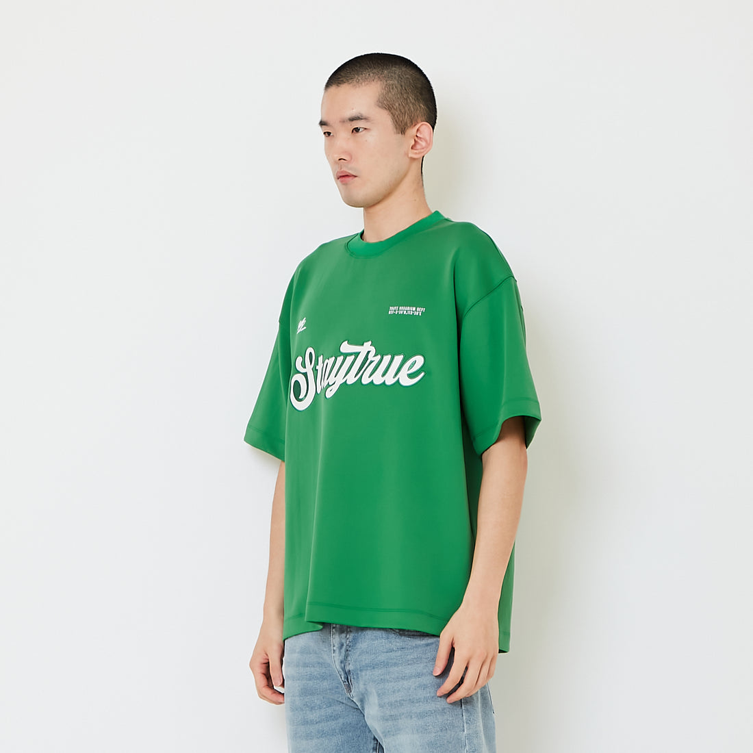 Men Embroidery Oversized Jersey Tee - SM2608114