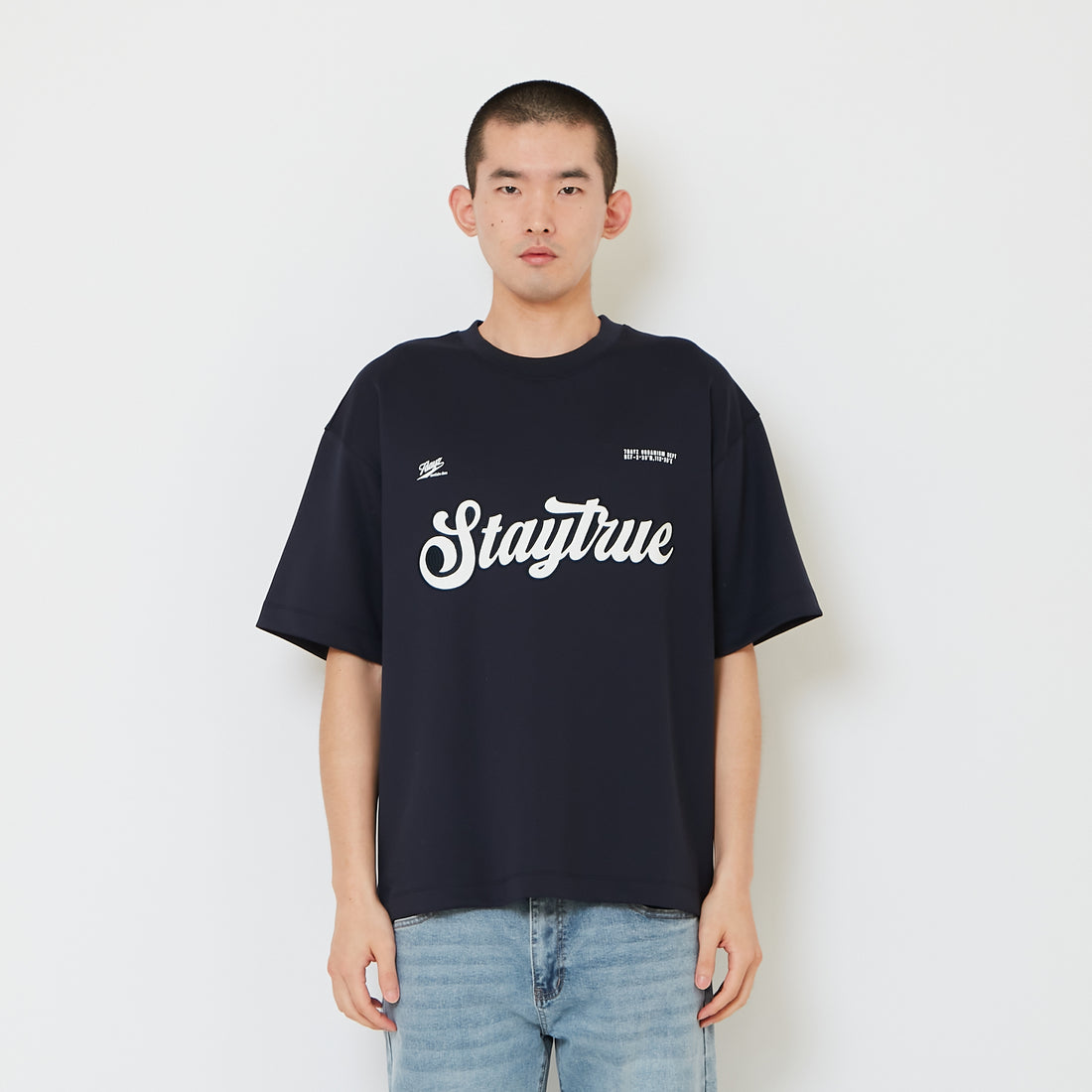 Men Embroidery Oversized Jersey Tee - SM2608114