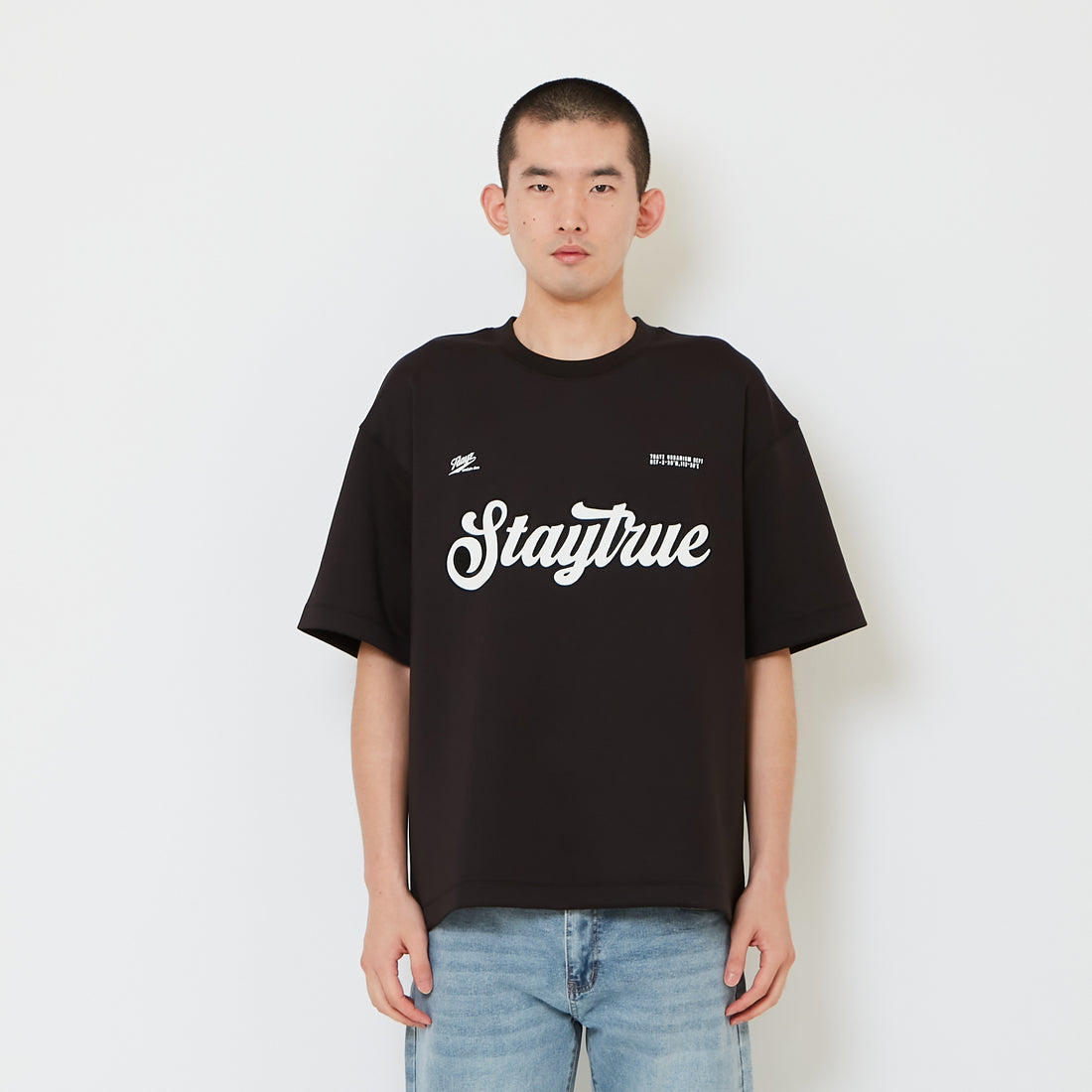 Men Embroidery Oversized Jersey Tee - SM2608114