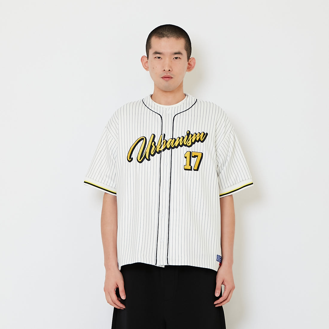 Men Embroidery Baseball Shirt - Off White - SM2608142A