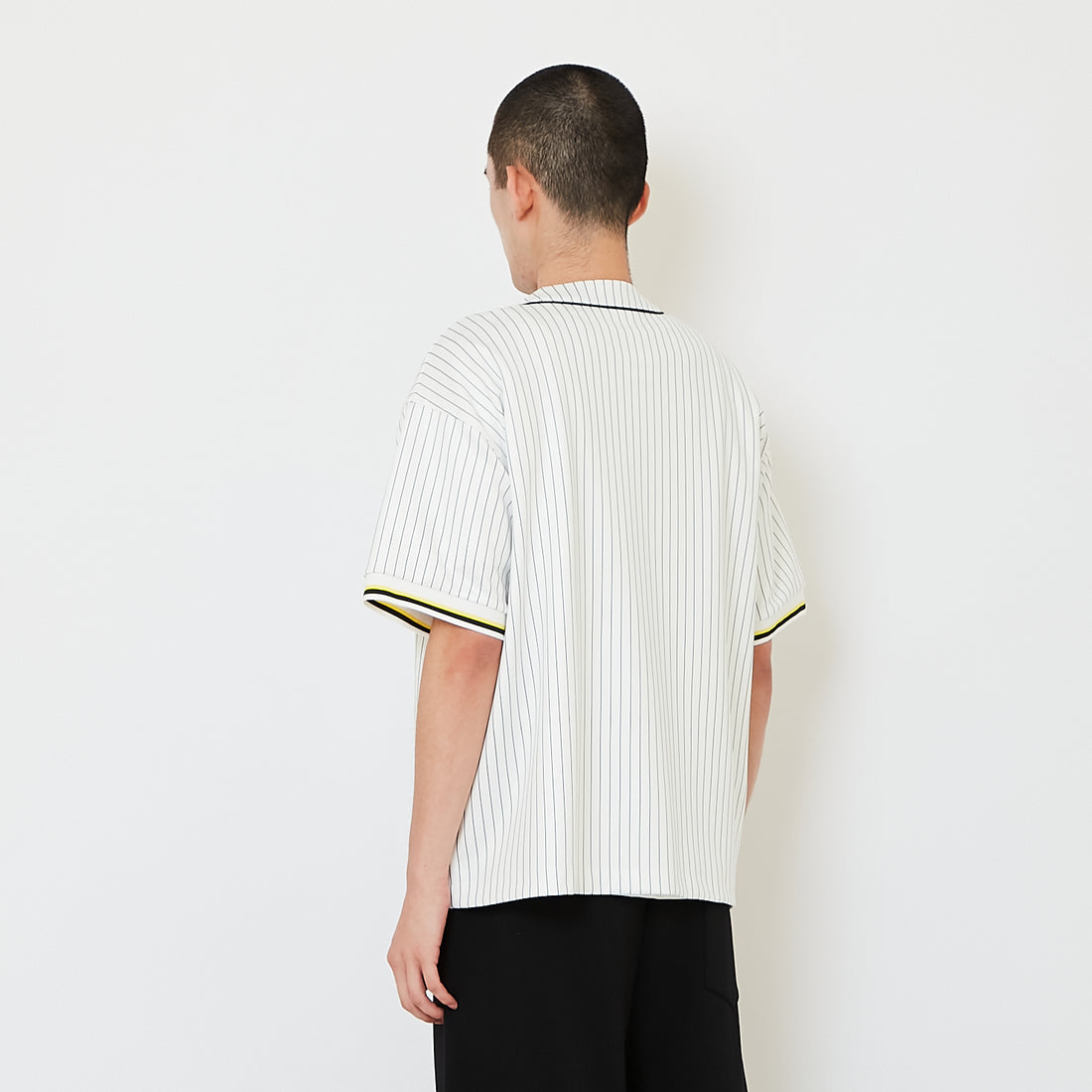 Men Embroidery Baseball Shirt - Off White - SM2608142A