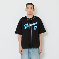 Men Embroidery Baseball Shirt - Black - SM2608142B