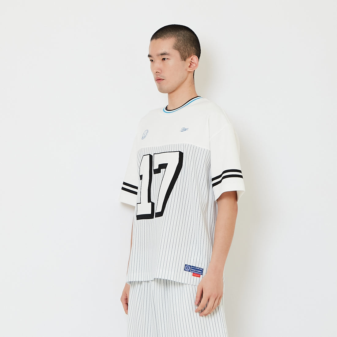 Men Embroidery Oversized Jersey Tee - Off White - SM2608144A