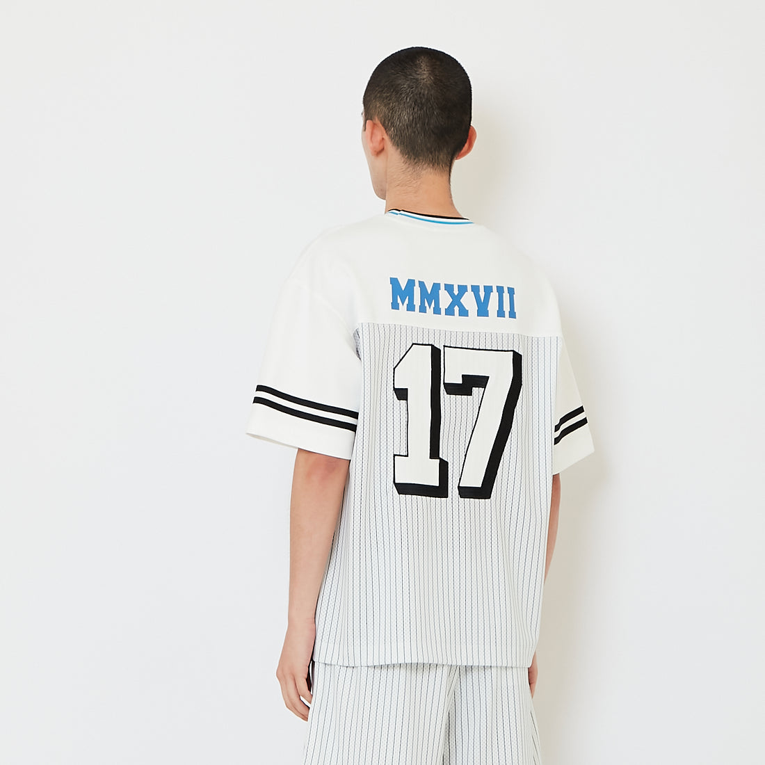 Men Embroidery Oversized Jersey Tee - Off White - SM2608144A