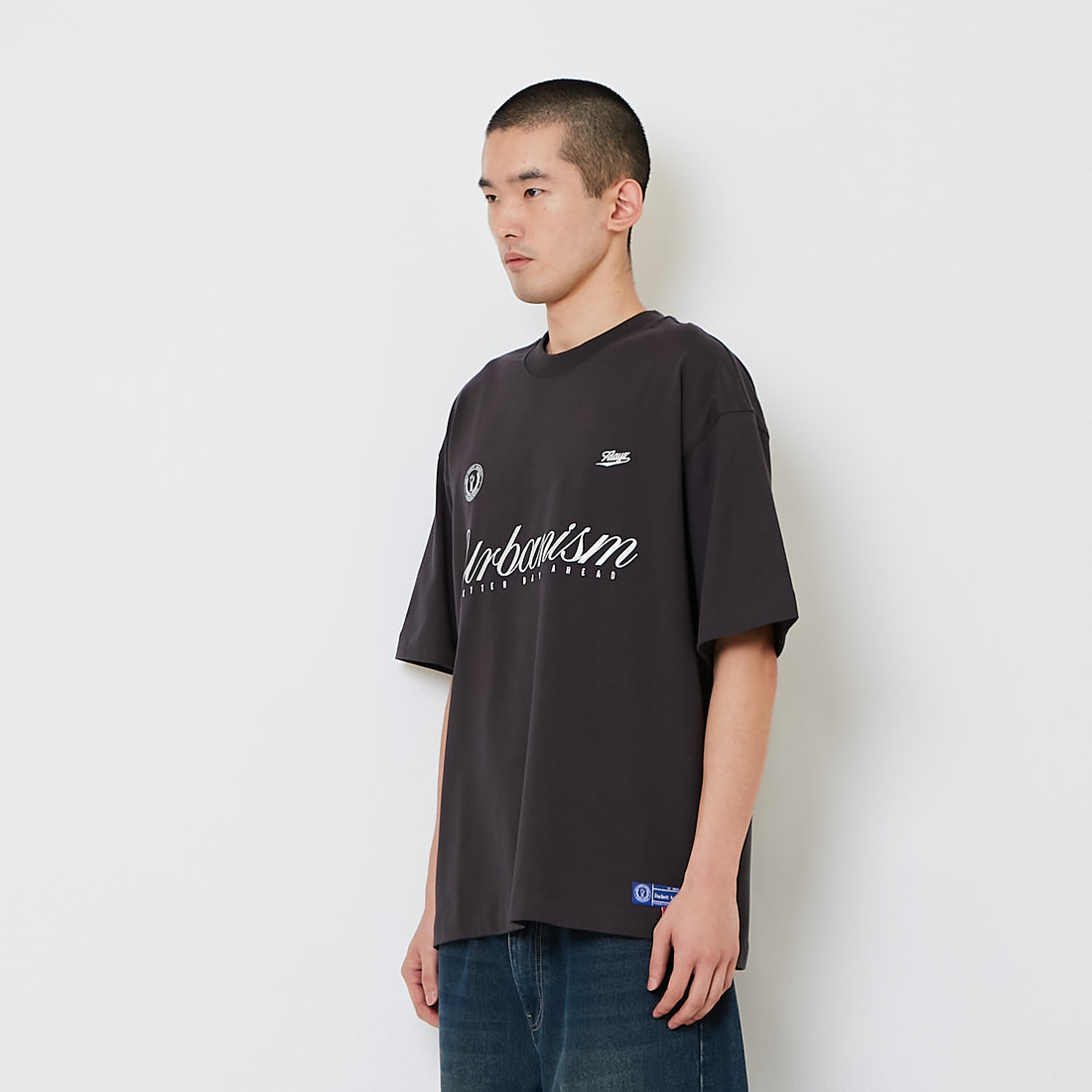 Men Printed Oversized Tee - Metal - SM2608146C