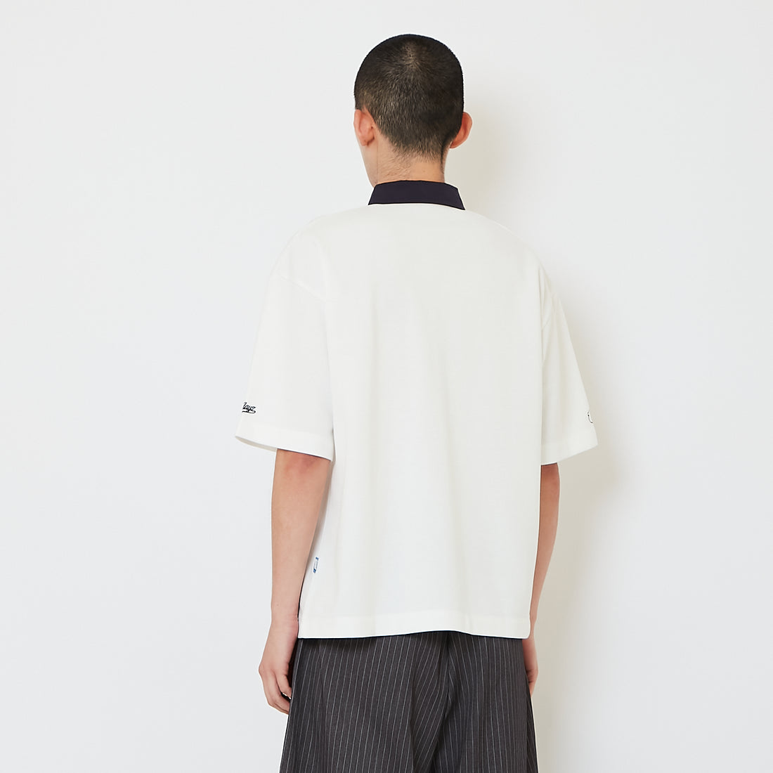 Men Oversized Polo Tee - Off White - SM2608162A