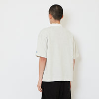 Men Oversized Polo Tee - Melange Grey - SM2608162B