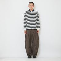 Men Nylon Pleated Barrel Pants - Grey - SM2608167A