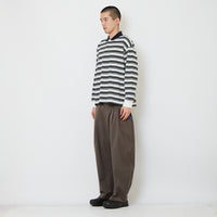 Men Nylon Pleated Barrel Pants - Grey - SM2608167A