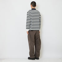 Men Nylon Pleated Barrel Pants - Grey - SM2608167A