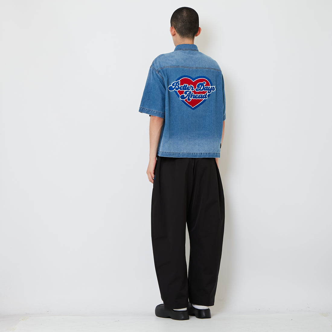 Men Nylon Pleated Barrel Pants - Black - SM2608167B
