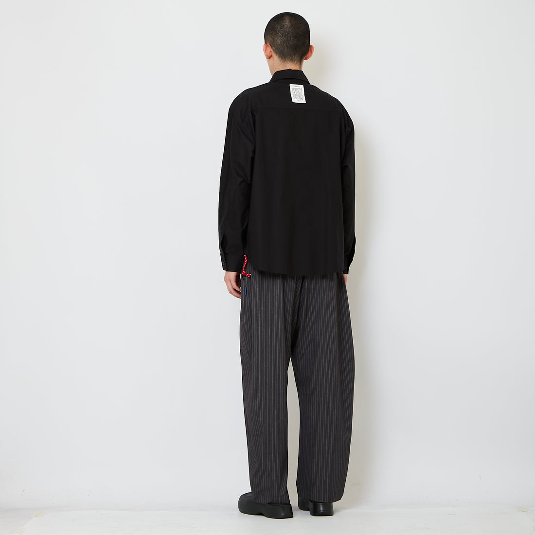 Men Urban Barrel Cut Stripe Slack Pants - Metal - SM2608168A