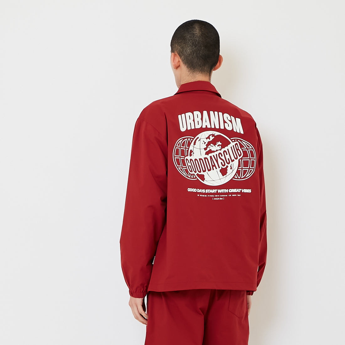 Men Oversized Couch Jacket - Wine - SM2608170A