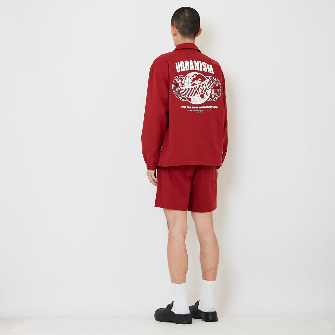 Men Nylon Shorts - Wine - SM2608172B