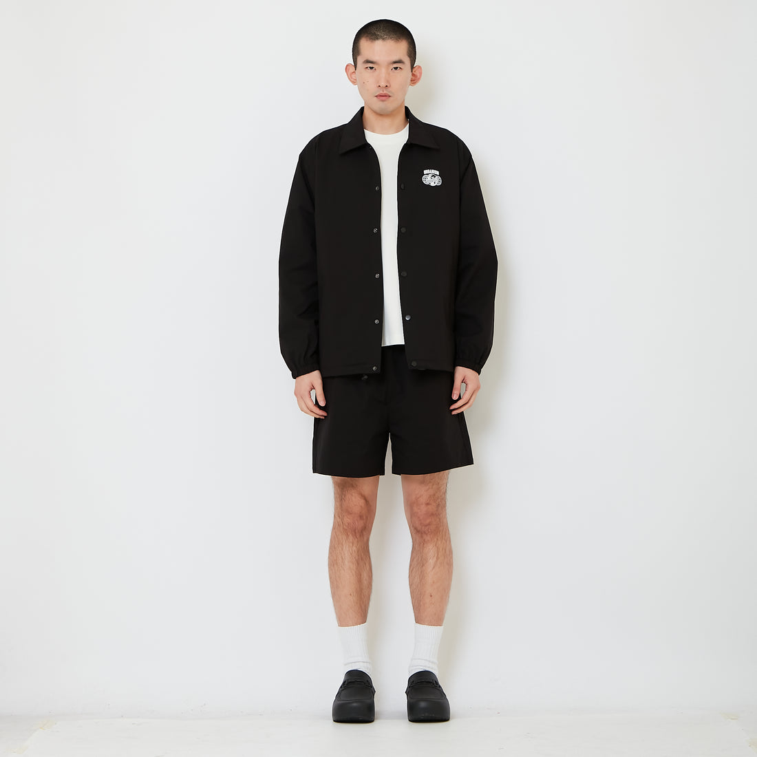 Men Nylon Shorts - Black - SM2608172F