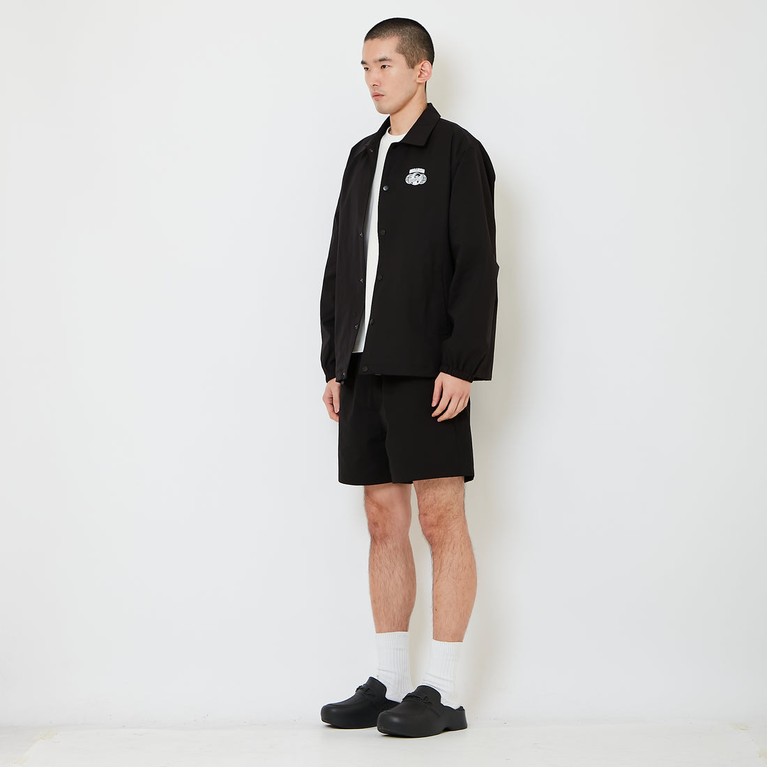 Men Nylon Shorts - Black - SM2608172F