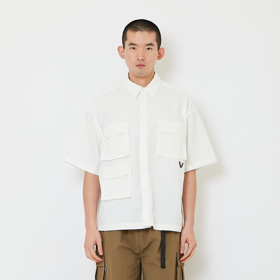 Men Oversized Shirt - Off White - SM2608175A