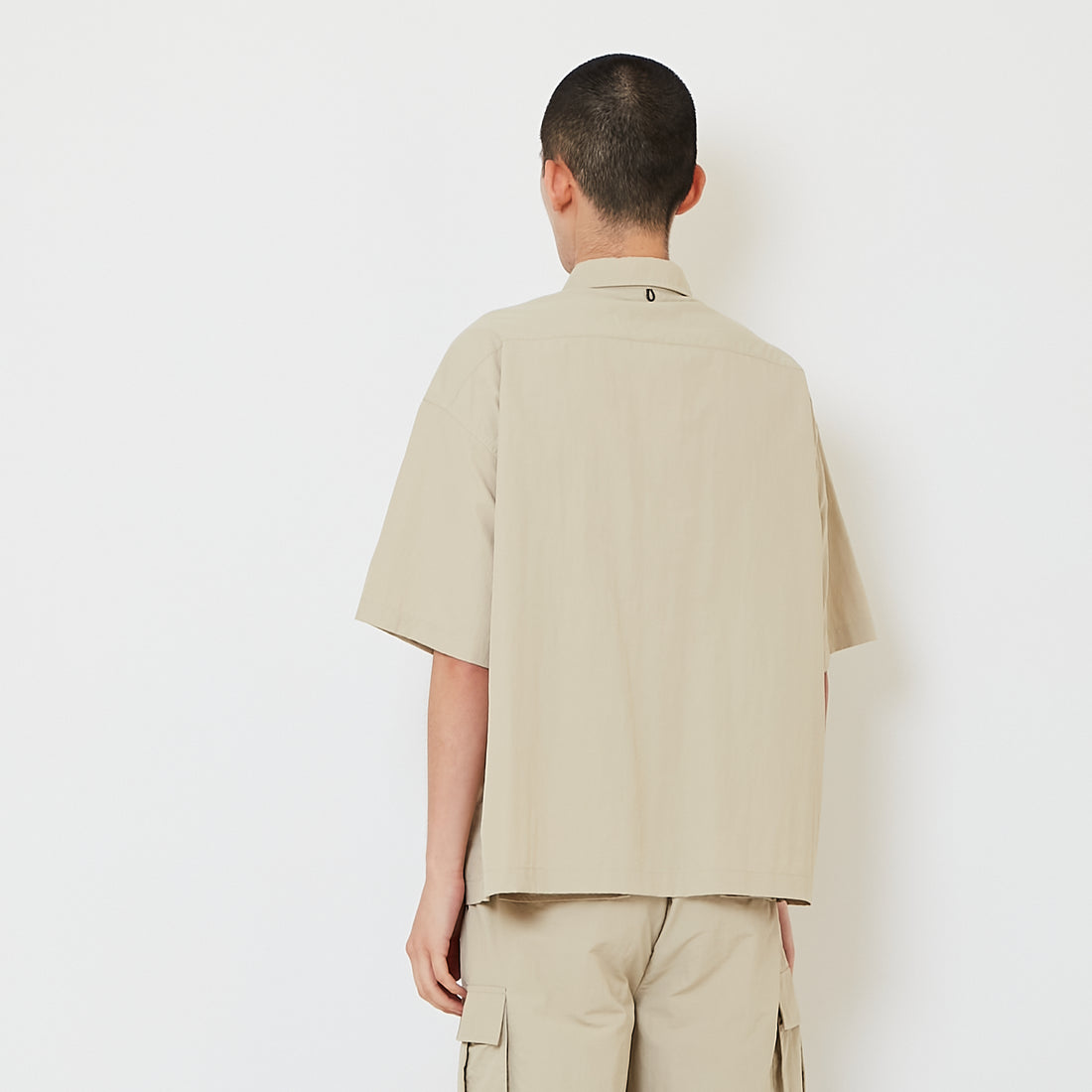 Men Oversized Shirt - Beige - SM2608175B
