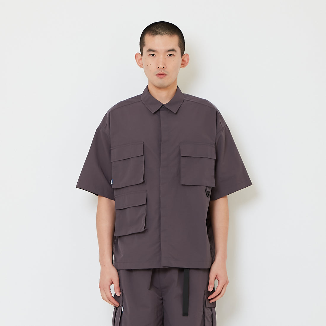 Men Oversized Shirt - Metal - SM2608175C