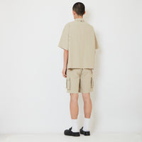 Men Nylon Shorts - Beige - SM2608176A