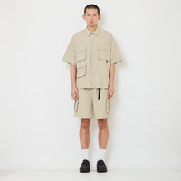 Men Nylon Shorts - Beige - SM2608176A