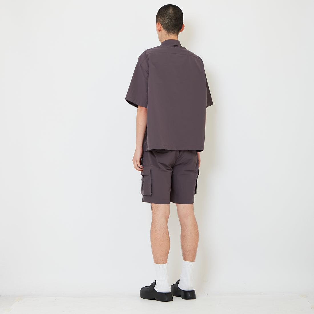Men Nylon Shorts - Metal - SM2608176C