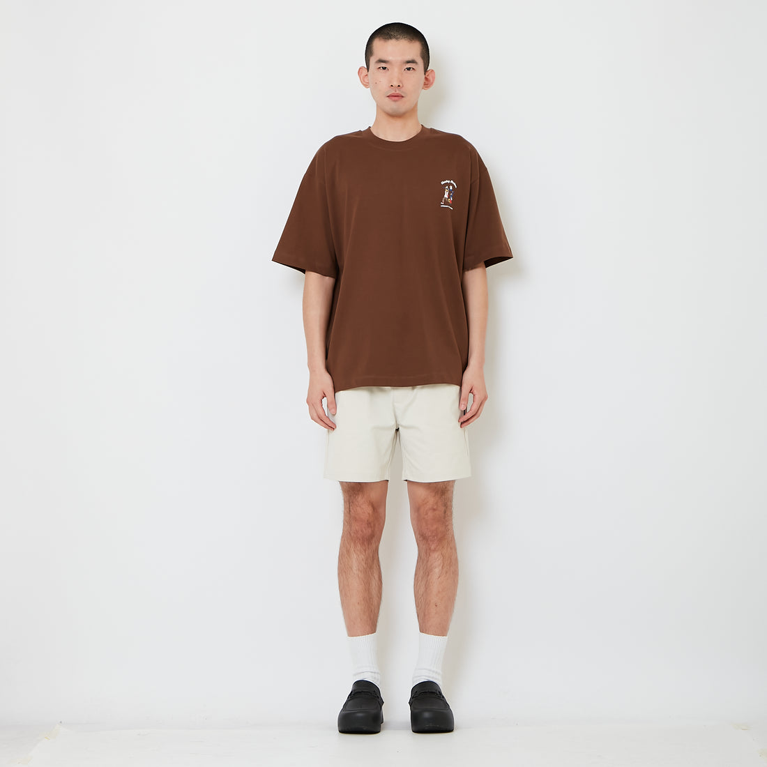 Men Twill Shorts - Light Khaki - SM2608178A