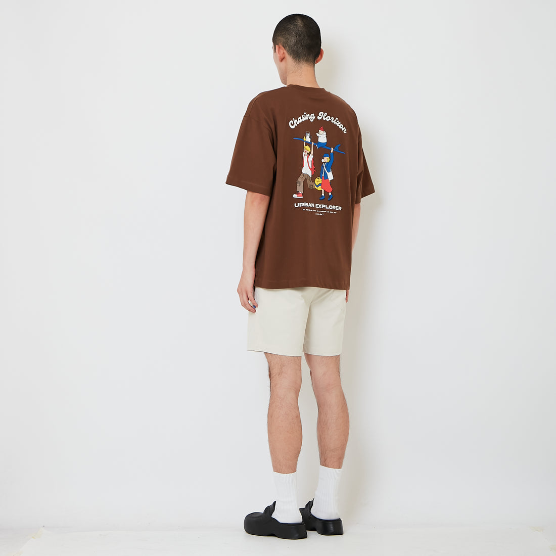 Men Twill Shorts - Light Khaki - SM2608178A
