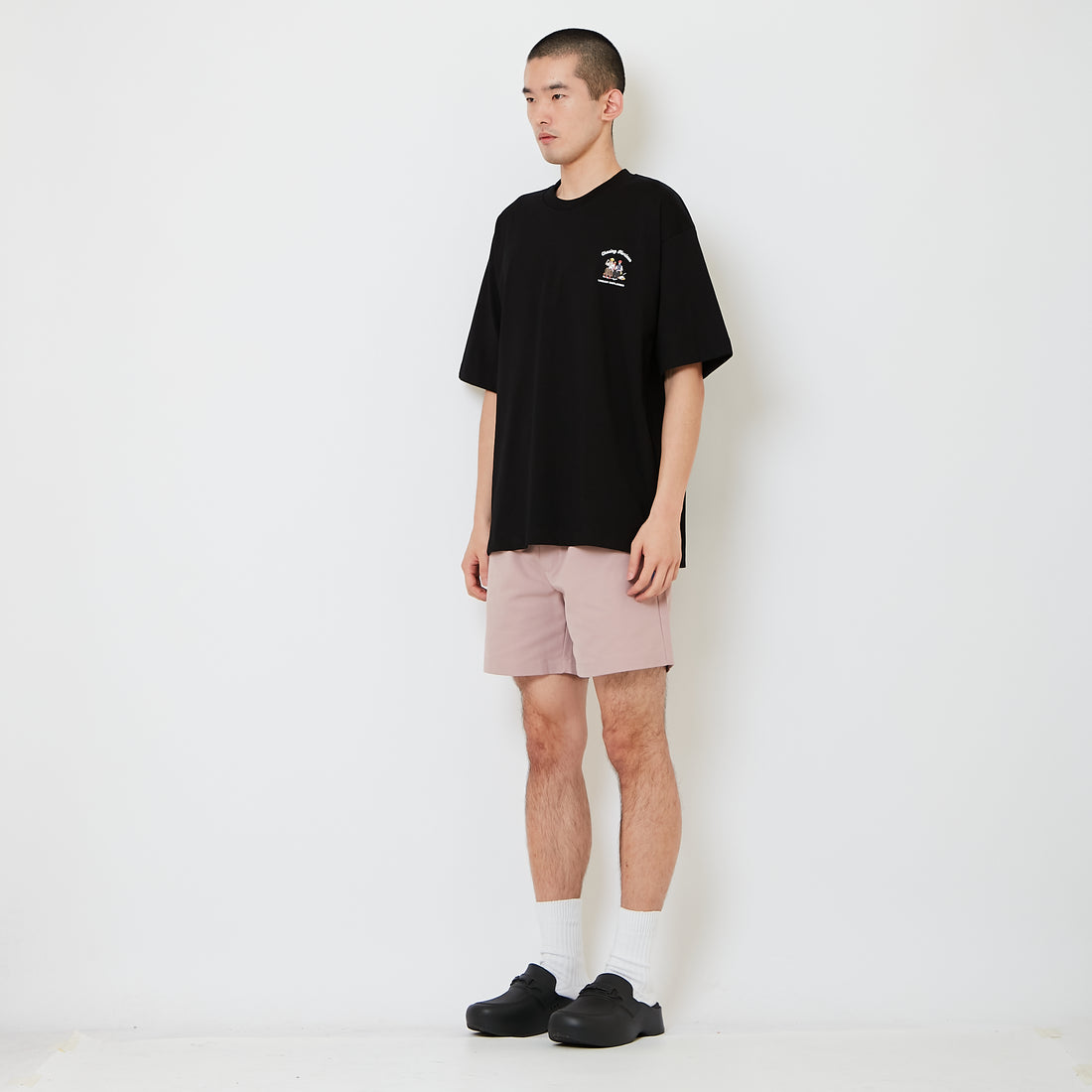 Men Twill Shorts - Dusty Pink - SM2608178B