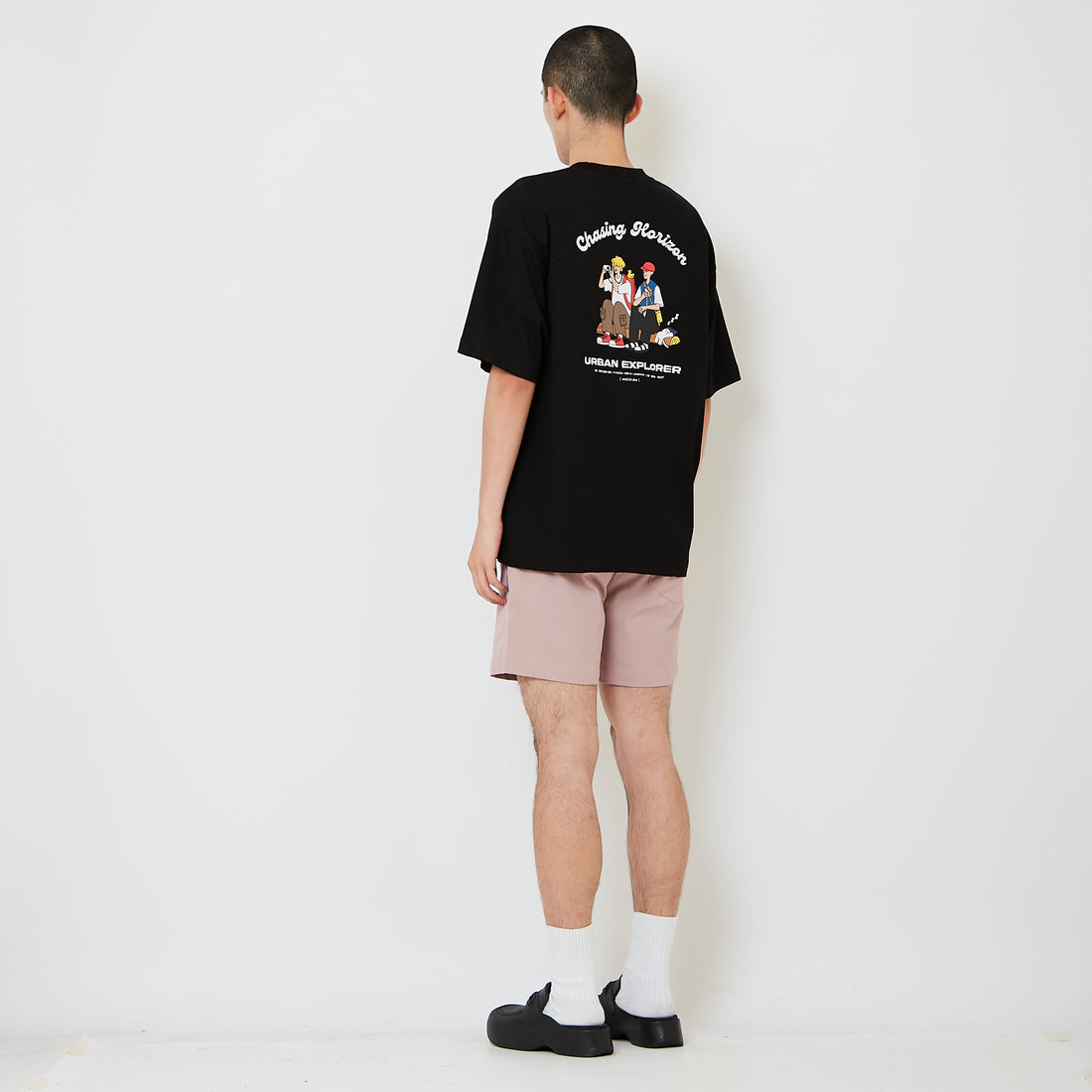 Men Twill Shorts - Dusty Pink - SM2608178B