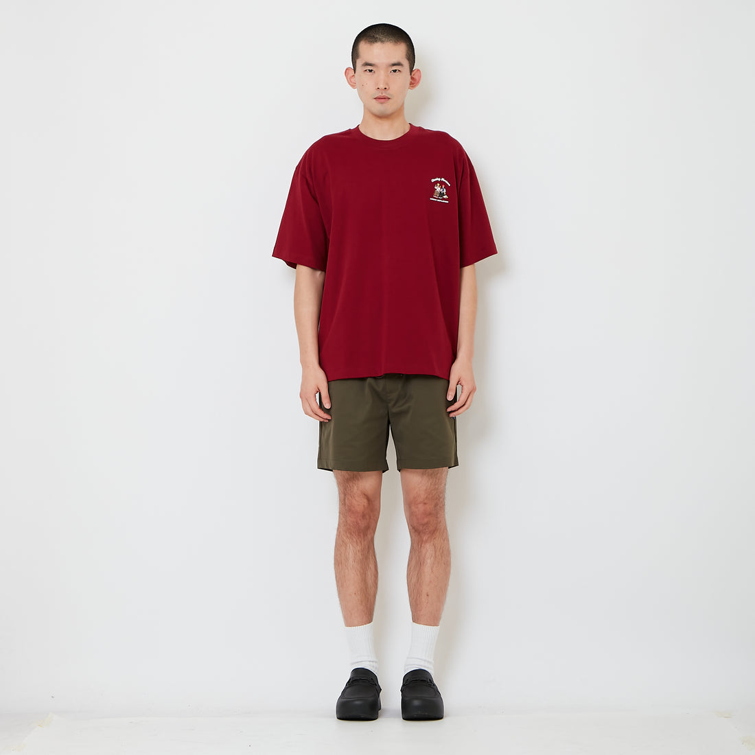 Men Twill Shorts - Army Green - SM2608178C