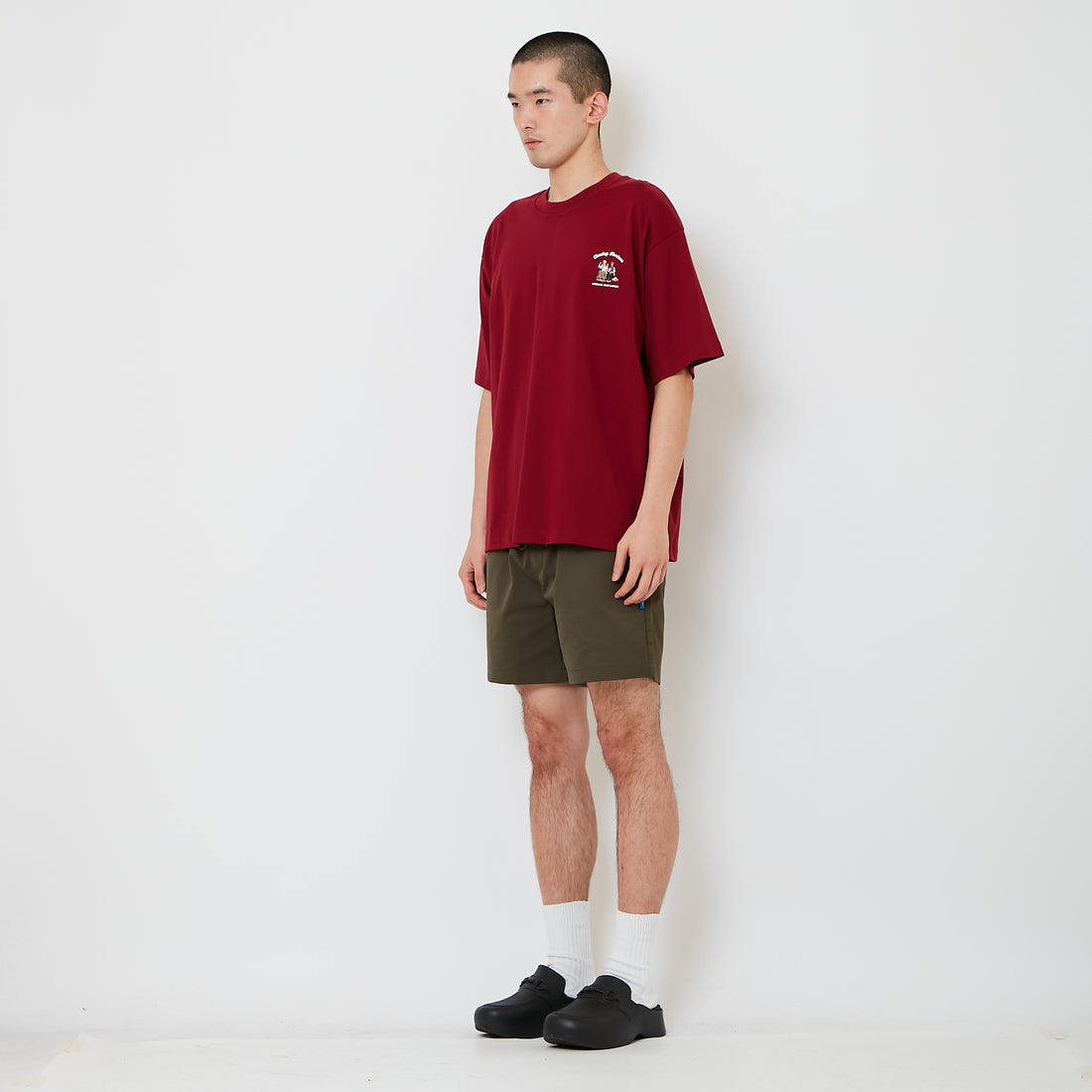 Men Twill Shorts - Army Green - SM2608178C