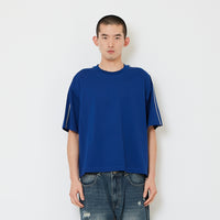 Men Boxy Cropped Essential Tee - Royal Blue - SM2608180C