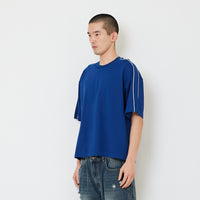 Men Boxy Cropped Essential Tee - Royal Blue - SM2608180C