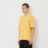 Men Printed Oversized Tee - Yellow - SM2608181B