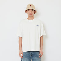 Men Embroidery Oversized Tee - Off White - SM2608183A
