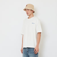 Men Embroidery Oversized Tee - Off White - SM2608183A