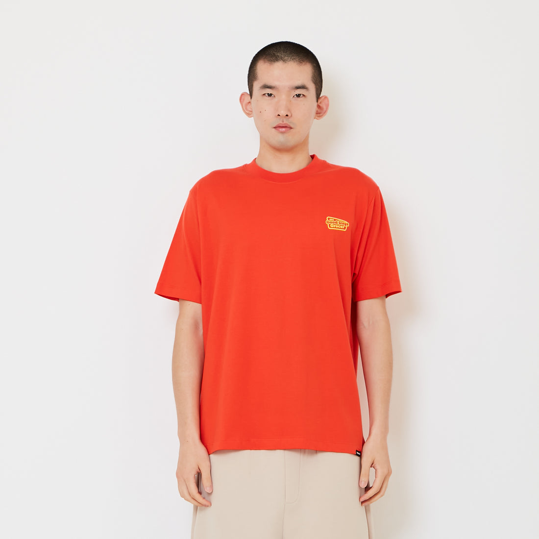 Men Graphic Tee - Dark Orange - SM2608212B