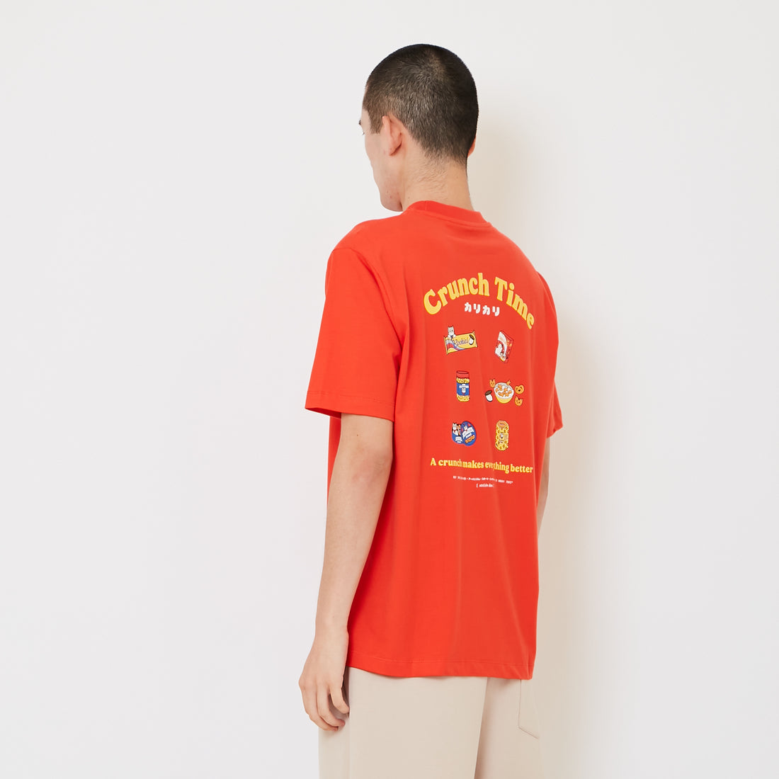 Men Graphic Tee - Dark Orange - SM2608212B