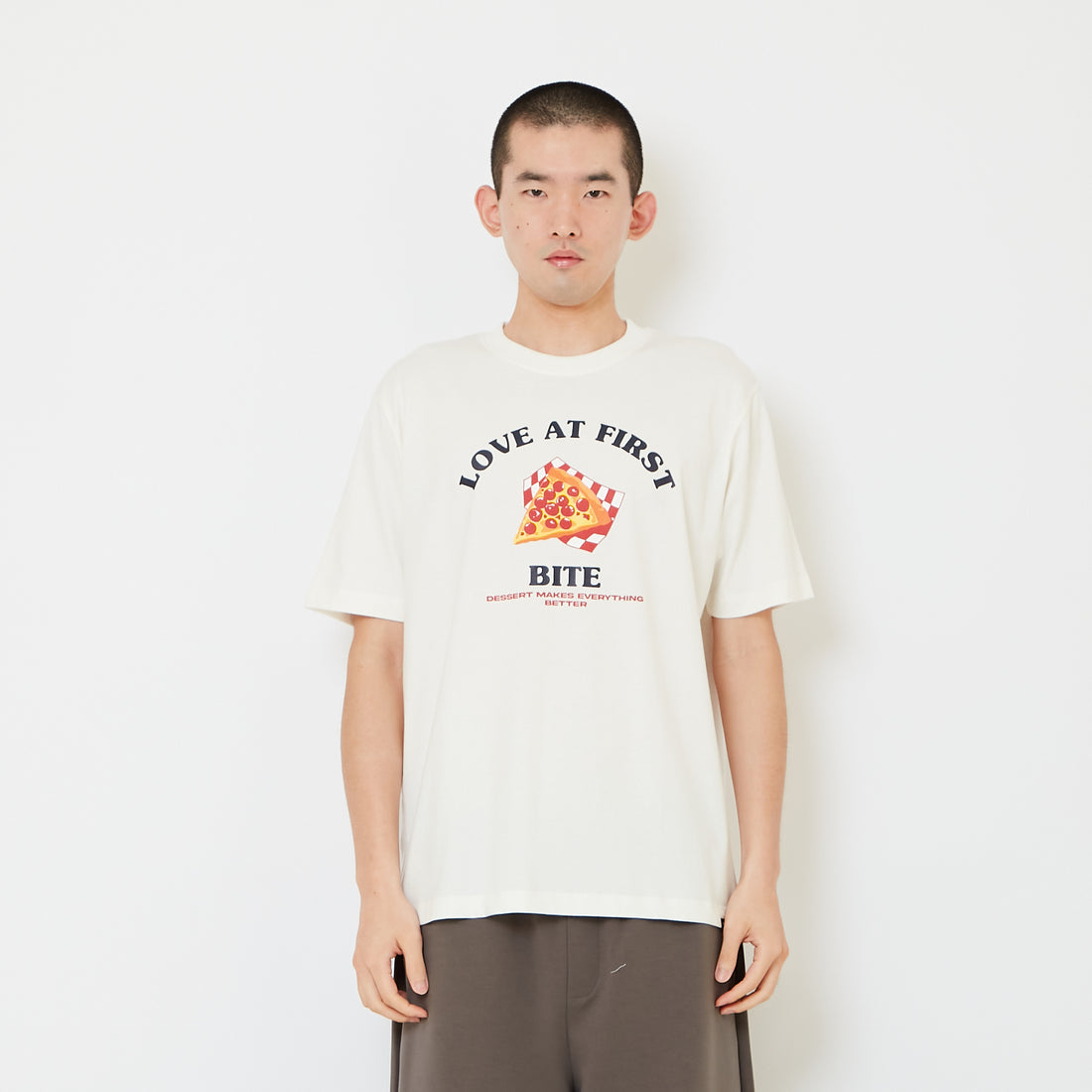 Men Graphic Tee - Off White - SM2608213A