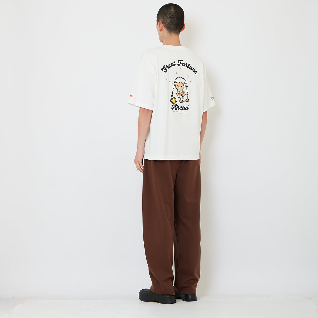 Men Barrel Cut Sweatpants - Brown - SM2610184B
