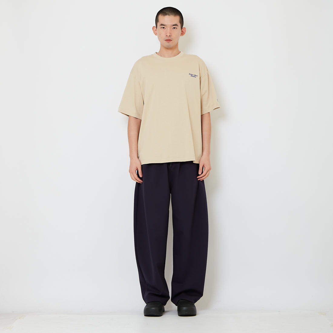 Men Barrel Cut Sweatpants - Navy - SM2610184C
