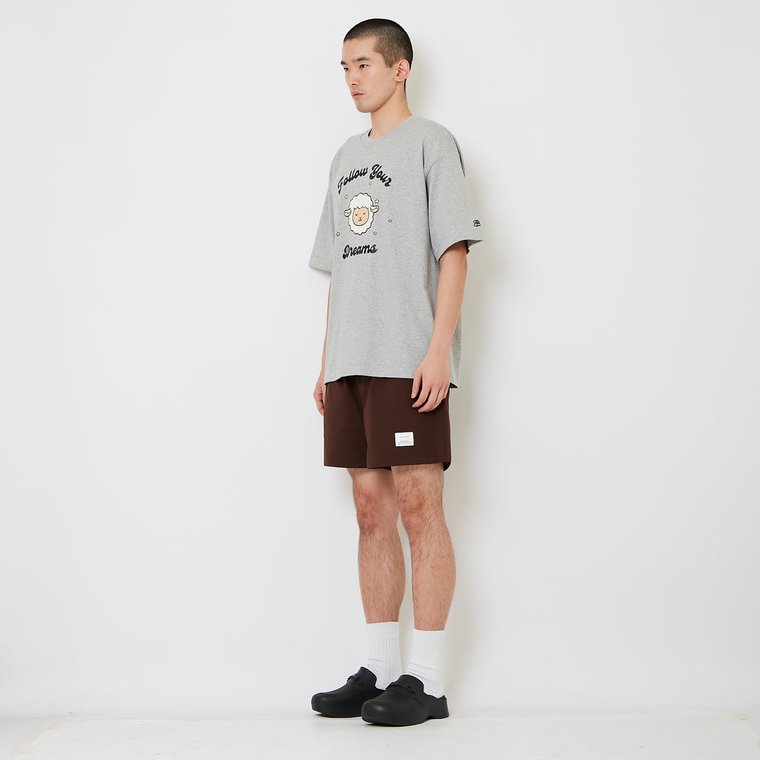 Men Nylon Shorts - Brown - SM2610189D