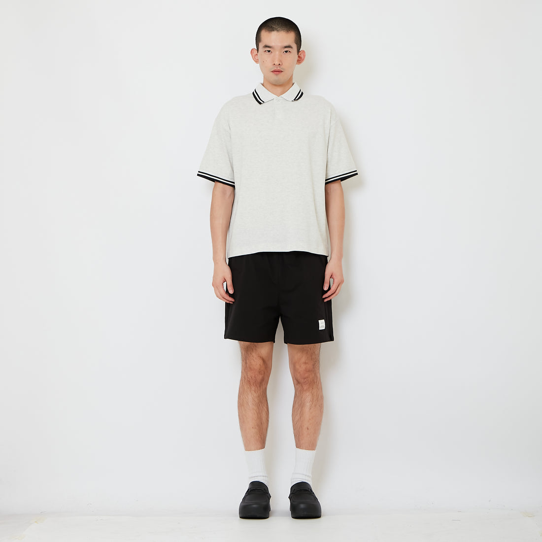 Men Nylon Shorts - Black - SM2610189E