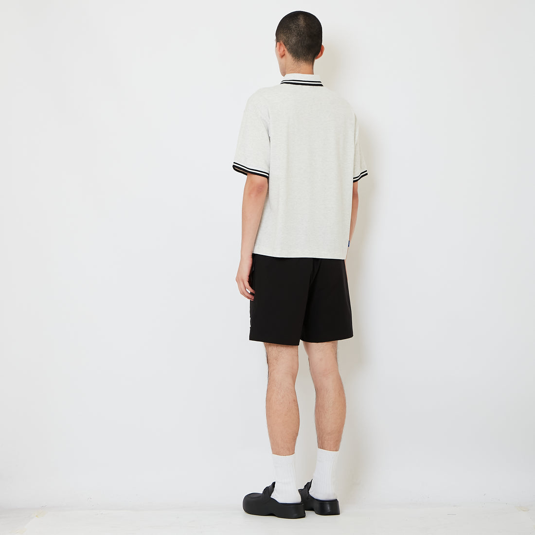Men Nylon Shorts - Black - SM2610189E